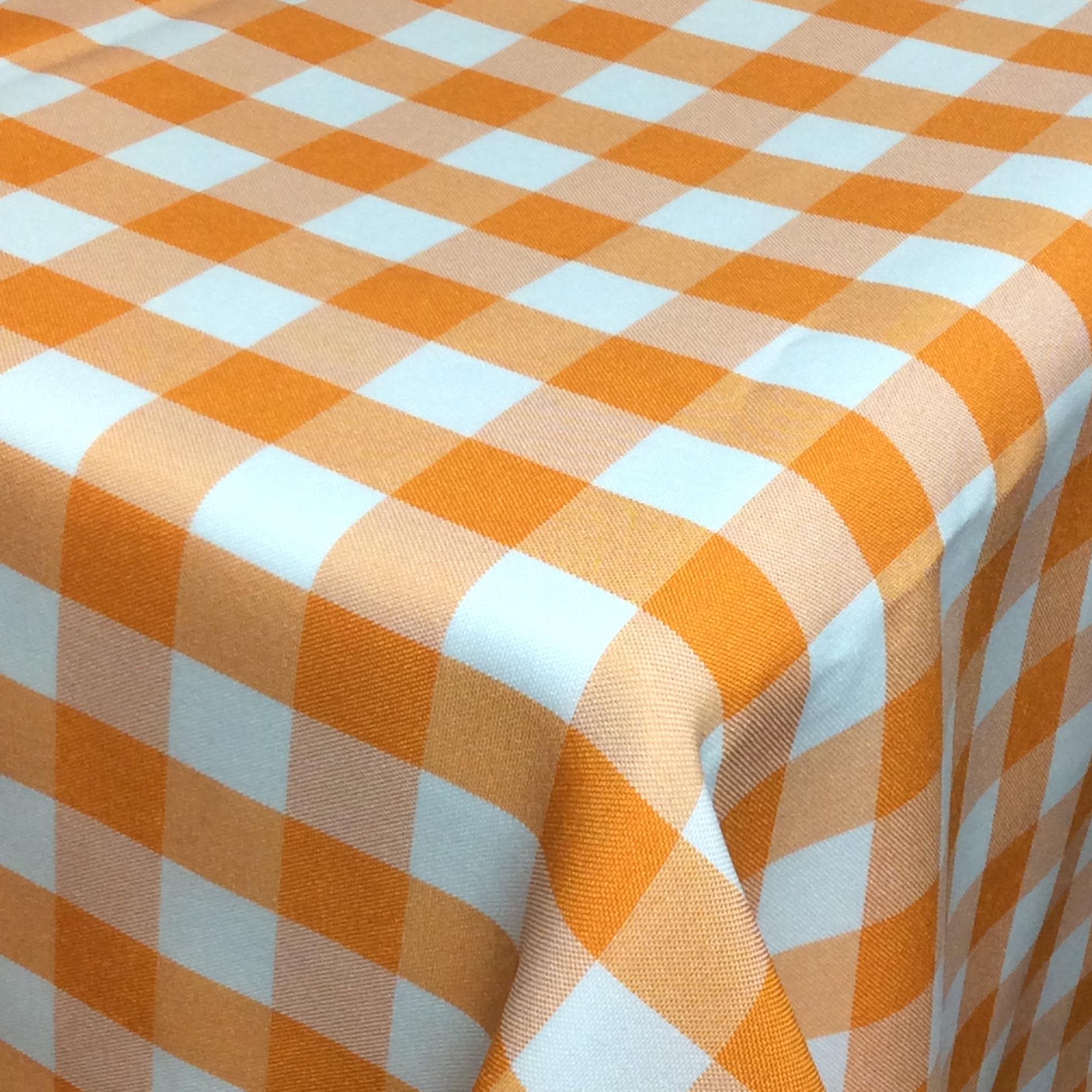 Abrosz 80x140 cm kockás pamutvászon - Narancs